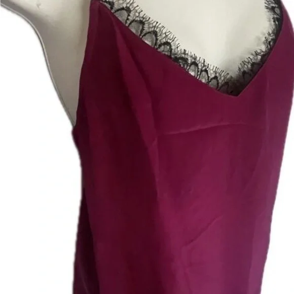 Kiki de Montparnasse Burgundy Lace Trim dress